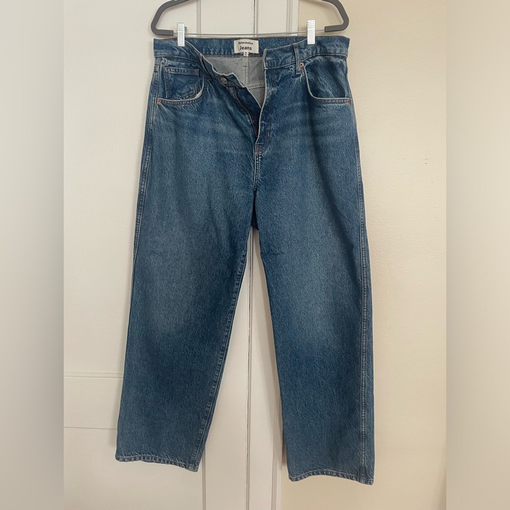 Reformation Val Mid Rise Jeans - pelican